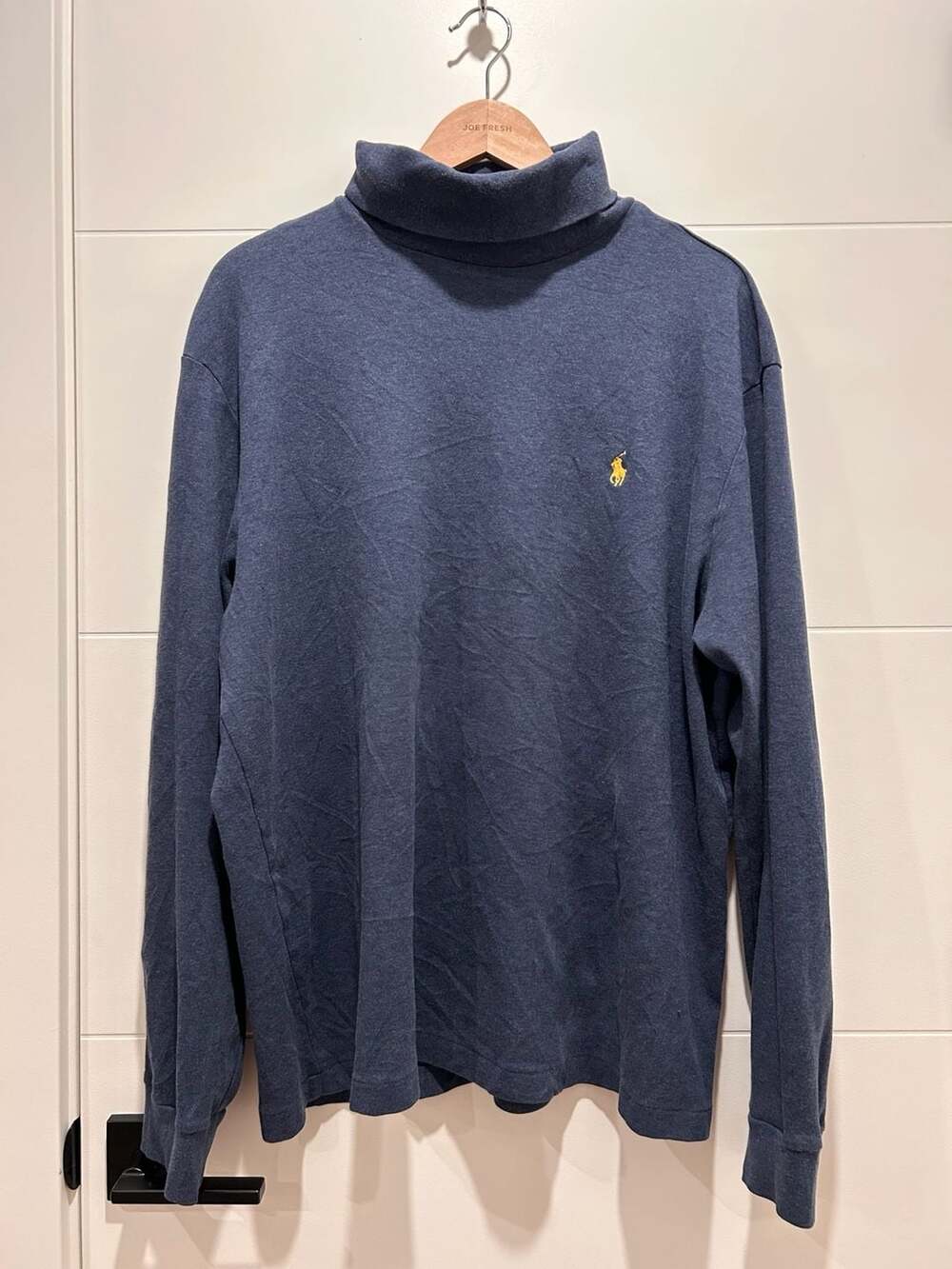 Polo Ralph Lauren Turtleneck Shirt Size XXL Blue Cotton Long Sleeve